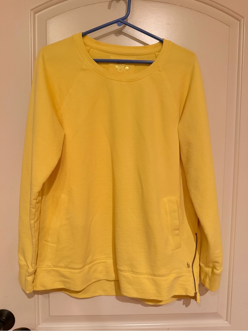 Lilly Pulitzer Luxletic Women’s Yellow Crewneck French Terry Sweatshirt NWOT XL